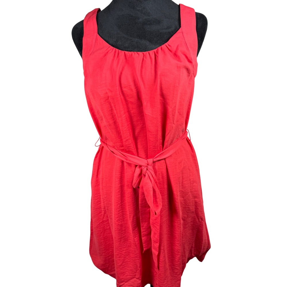 Banana Republic Red Sleeveless Fit and Flare Belted Dress Size 2